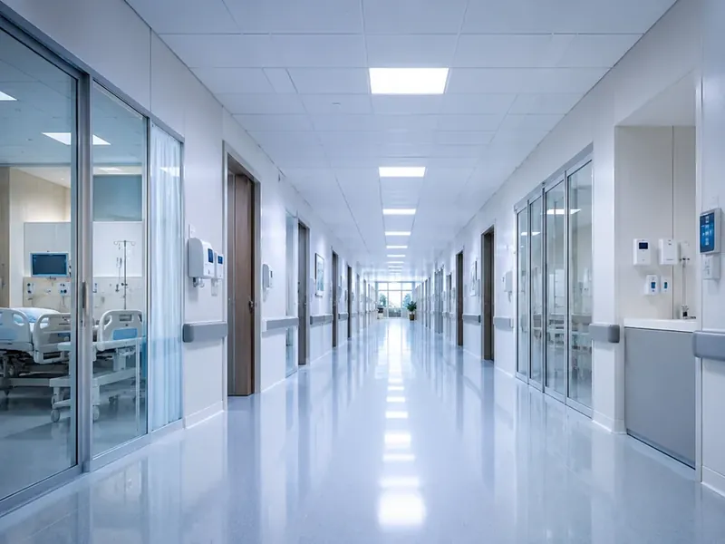Hospital corridor and patient-facing environment