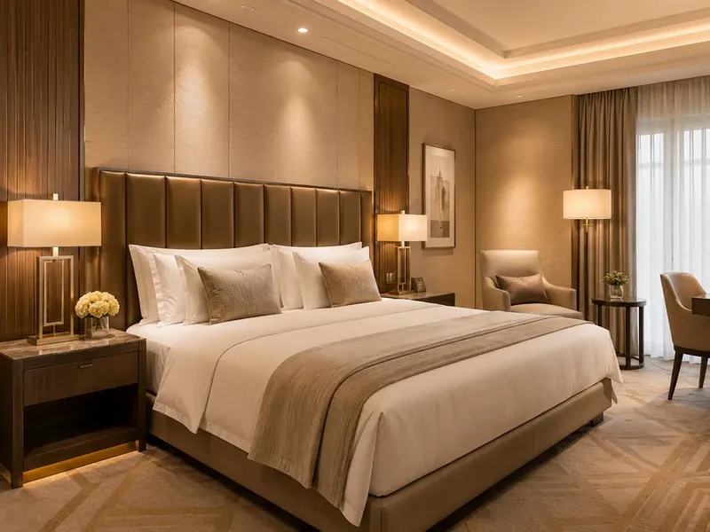 Hotel guest room prepared to a consistent standard